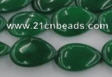 CCN3869 15.5 inches 13*18mm flat teardrop candy jade beads