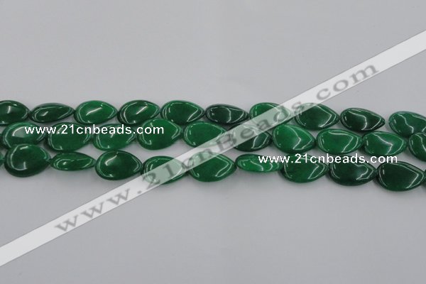 CCN3869 15.5 inches 13*18mm flat teardrop candy jade beads