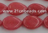 CCN3876 15.5 inches 15*20mm flat teardrop candy jade beads