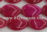 CCN3877 15.5 inches 15*20mm flat teardrop candy jade beads
