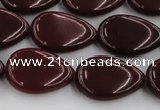 CCN3880 15.5 inches 15*20mm flat teardrop candy jade beads