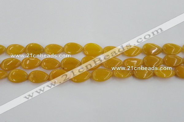 CCN3882 15.5 inches 15*20mm flat teardrop candy jade beads