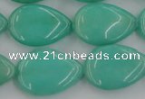 CCN3885 15.5 inches 15*20mm flat teardrop candy jade beads