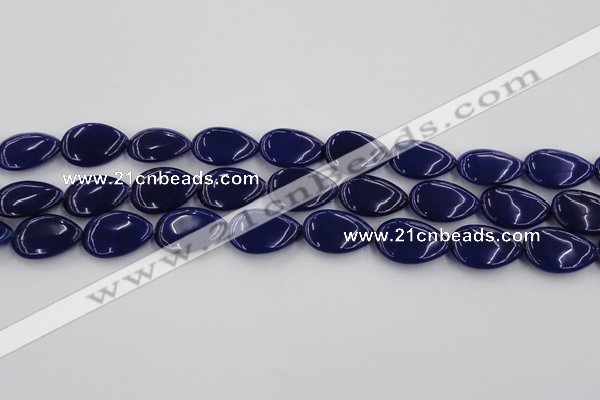 CCN3888 15.5 inches 15*20mm flat teardrop candy jade beads