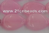 CCN3890 15.5 inches 18*25mm flat teardrop candy jade beads