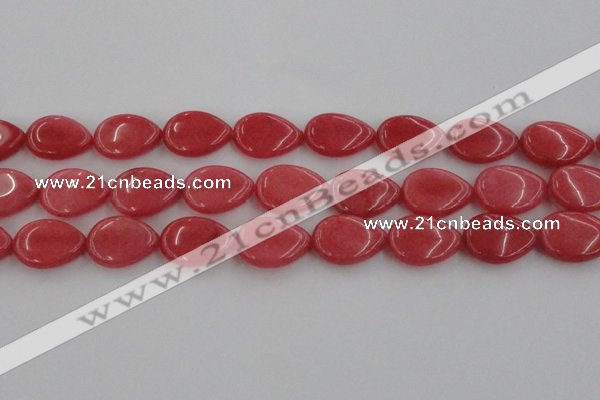 CCN3891 15.5 inches 18*25mm flat teardrop candy jade beads