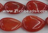 CCN3893 15.5 inches 18*25mm flat teardrop candy jade beads