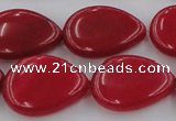 CCN3894 15.5 inches 18*25mm flat teardrop candy jade beads