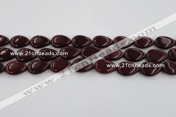 CCN3895 15.5 inches 18*25mm flat teardrop candy jade beads