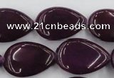 CCN3896 15.5 inches 18*25mm flat teardrop candy jade beads