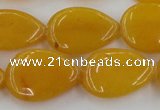 CCN3897 15.5 inches 18*25mm flat teardrop candy jade beads