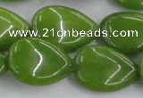 CCN3898 15.5 inches 18*25mm flat teardrop candy jade beads