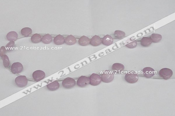 CCN3910 Top-drilled 13*13mm briolette candy jade beads wholesale