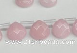 CCN3911 Top-drilled 13*13mm briolette candy jade beads wholesale