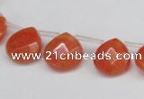 CCN3913 Top-drilled 13*13mm briolette candy jade beads wholesale