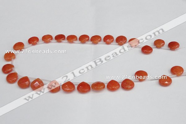 CCN3913 Top-drilled 13*13mm briolette candy jade beads wholesale