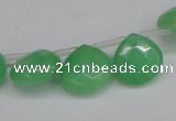 CCN3918 Top-drilled 13*13mm briolette candy jade beads wholesale