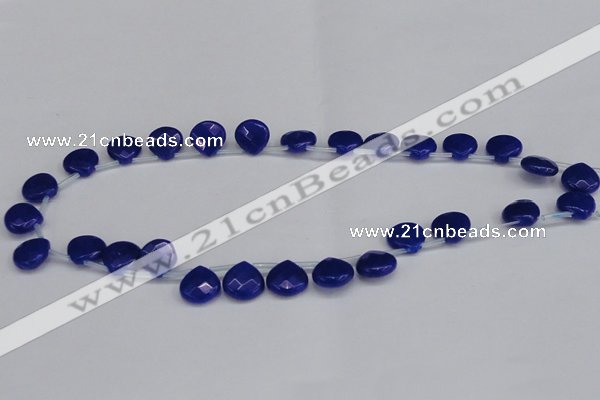 CCN3921 Top-drilled 13*13mm briolette candy jade beads wholesale