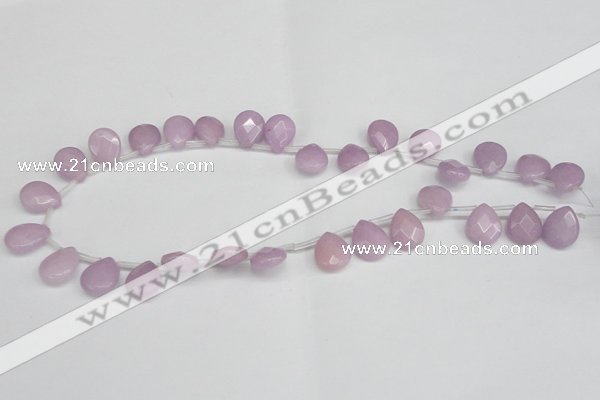 CCN3926 Top-drilled 12*15mm briolette candy jade beads wholesale