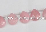 CCN3927 Top-drilled 12*15mm briolette candy jade beads wholesale