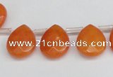 CCN3932 Top-drilled 12*15mm briolette candy jade beads wholesale