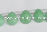 CCN3935 Top-drilled 12*15mm briolette candy jade beads wholesale