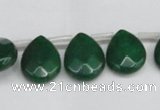 CCN3936 Top-drilled 12*15mm briolette candy jade beads wholesale