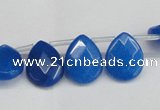 CCN3939 Top-drilled 12*15mm briolette candy jade beads wholesale