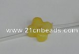 CCN3946 15.5 inches 15mm carved flower candy jade beads wholesale