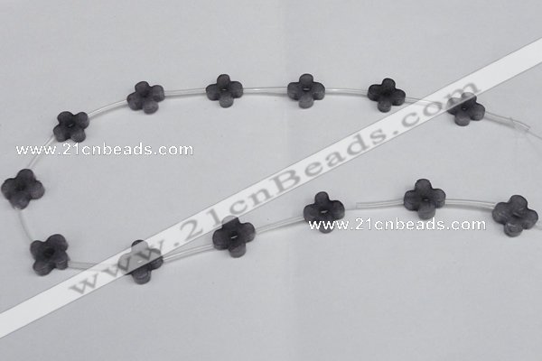 CCN3947 15.5 inches 15mm carved flower candy jade beads wholesale