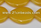 CCN3970 15.5 inches 30*40mm flat teardrop candy jade beads