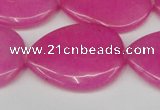 CCN3972 15.5 inches 30*40mm flat teardrop candy jade beads
