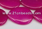 CCN3973 15.5 inches 30*40mm flat teardrop candy jade beads