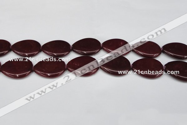 CCN3975 15.5 inches 30*40mm flat teardrop candy jade beads