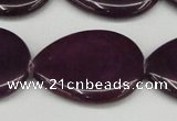 CCN3976 15.5 inches 30*40mm flat teardrop candy jade beads