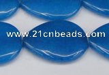 CCN3977 15.5 inches 30*40mm flat teardrop candy jade beads