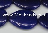 CCN3978 15.5 inches 30*40mm flat teardrop candy jade beads