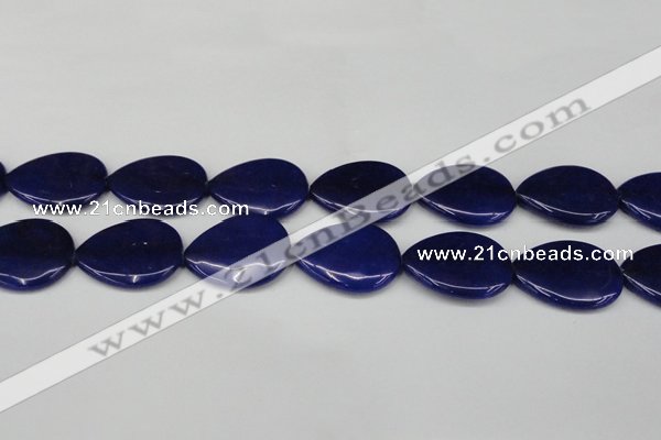 CCN3978 15.5 inches 30*40mm flat teardrop candy jade beads