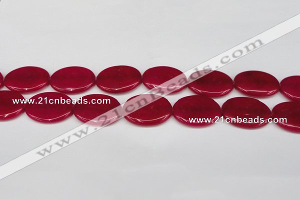 CCN3988 15.5 inches 30*40mm oval candy jade beads wholesale