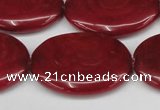 CCN3990 15.5 inches 30*40mm oval candy jade beads wholesale