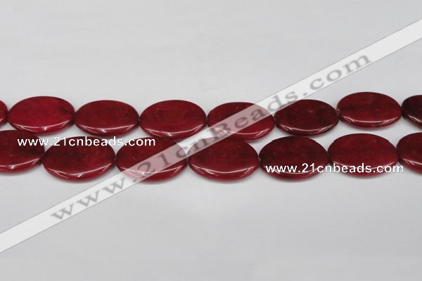 CCN3990 15.5 inches 30*40mm oval candy jade beads wholesale