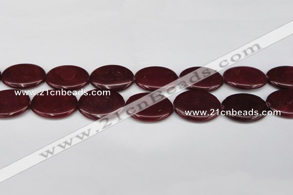 CCN3991 15.5 inches 30*40mm oval candy jade beads wholesale