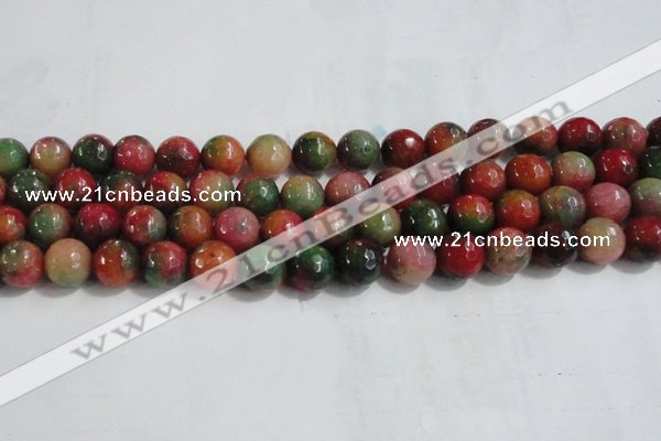 CCN4004 15 inches 12mm faceted round candy jade beads wholesale