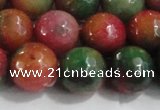 CCN4005 15 inches 16mm faceted round candy jade beads wholesale