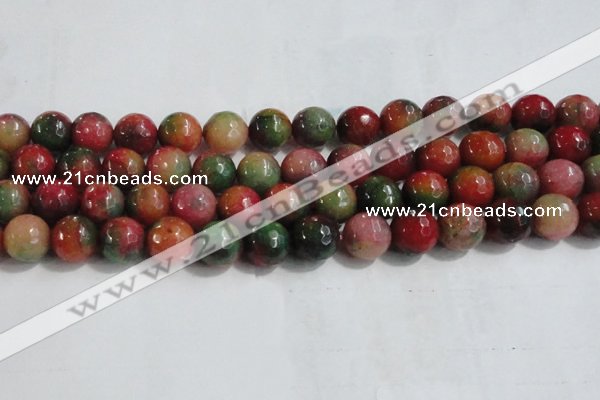 CCN4005 15 inches 16mm faceted round candy jade beads wholesale