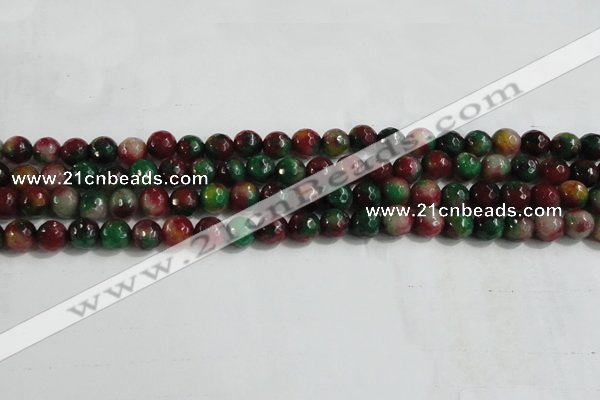 CCN4010 15 inches 6mm faceted round candy jade beads wholesale