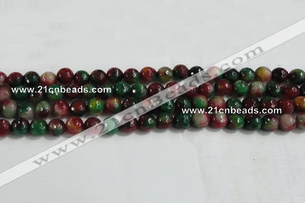 CCN4011 15 inches 8mm faceted round candy jade beads wholesale