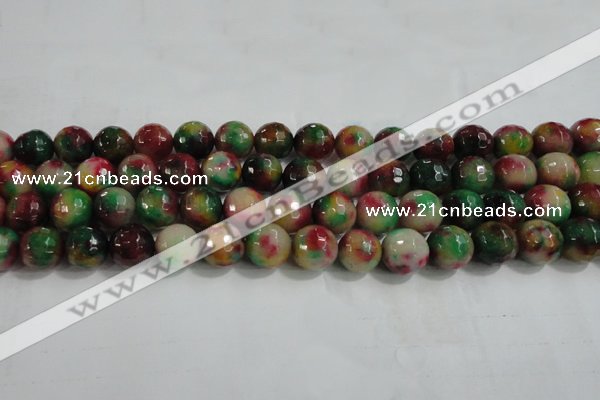 CCN4013 15 inches 12mm faceted round candy jade beads wholesale