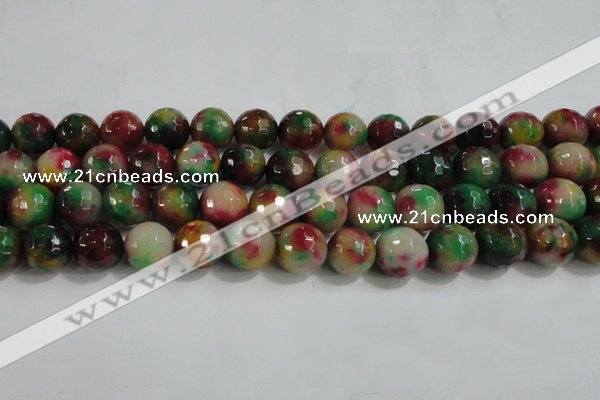 CCN4014 15 inches 14mm faceted round candy jade beads wholesale