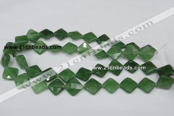 CCN404 15.5 inches 15*15mm faceted diamond candy jade beads